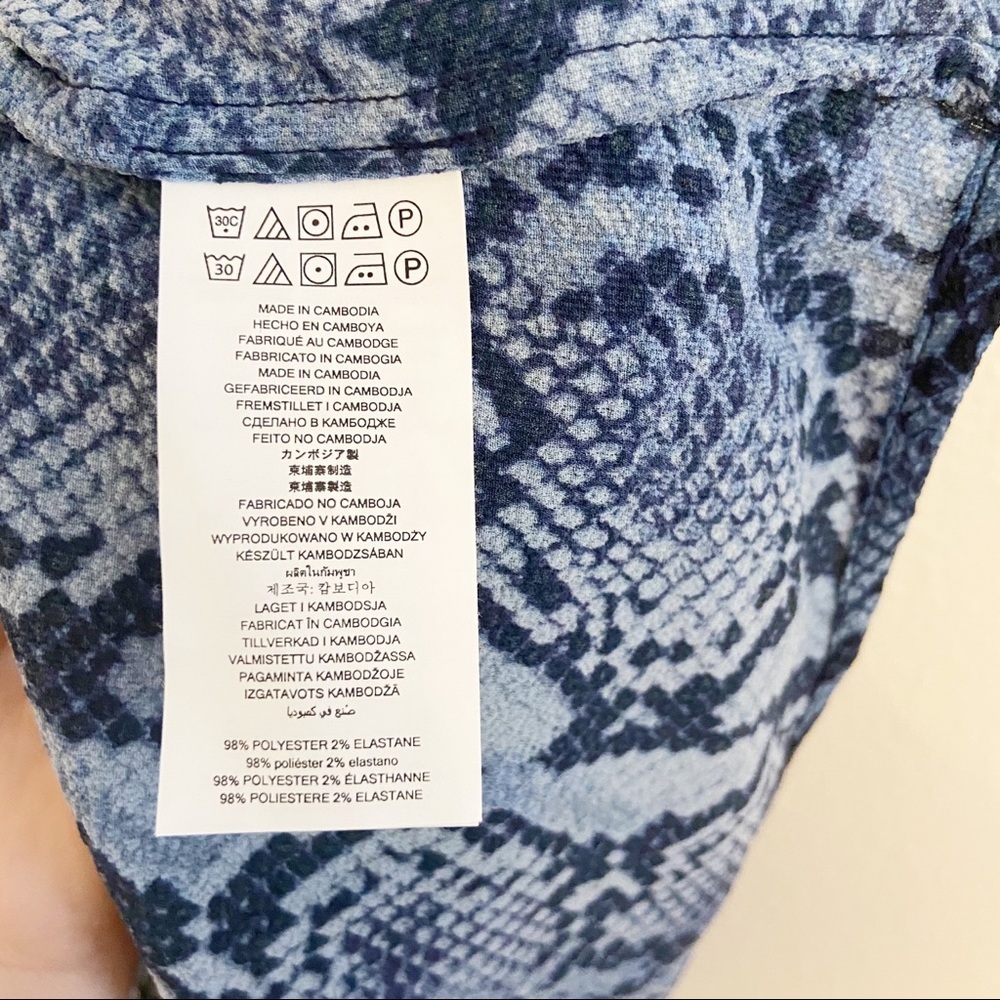 Michael Kors Blue Python Snake Print Surplice Wra… - image 7